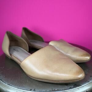 Aldo Chill 2 Tan Leather D'Orsay Slip-On Flat US 8